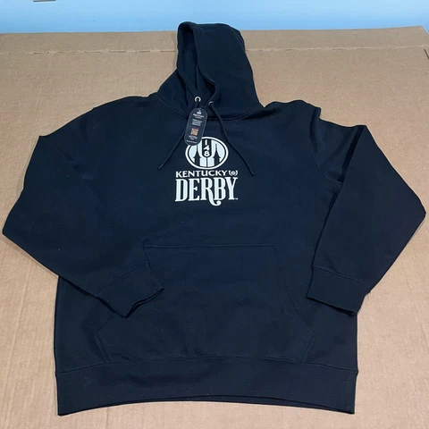 Kentucky Derby Churchill Downs Pull Over Hoodie Black Size Large Lane Seven NWT Cover