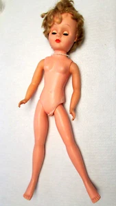 High Heeled Vintage 1950s Bride Doll 24" Sleep eyes DAMAGED BODY Nude - Picture 1 of 20