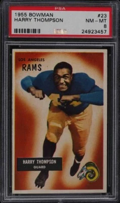 1955 Bowman Football Harry Thompson #23 PSA 8 - Image 1 of 2