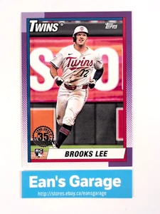 2025 Topps Baseball Series 1 Brooks Lee #T90-24 35th Anniversary Insert - MN - Imagen 1 de 2