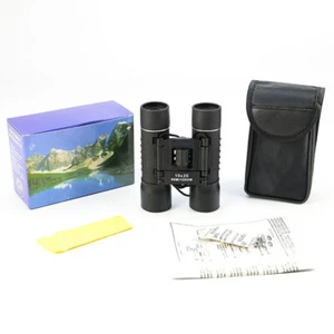 Portable Folding Binoculars 10X25 Binocular Telescope Fully Coated Lenses - Picture 1 of 6