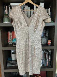 Neu ohne Etikett Kleid The Population figurbetont Bree Paillettenkleid in Eisrosa Größe Medium - Bild 1 von 15