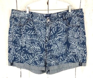 Lane Bryant Jeansshorts Blattmuster 24 Baumwolle Stretch Medium Wash Jeansshorts - Bild 1 von 5