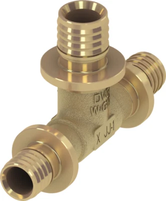 TECEflex Reduzier T-Stück Messing 16–32 mm DVGW Rohr Fitting Heizung Sanitär - Bild 1 von 4