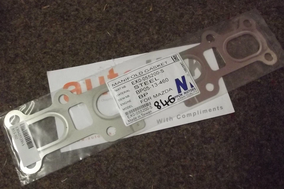 Gasket, exhaust manifold to head, for Mazda MX5 1.8 mk1 MX-5 93-98 BP0513460 - Image 1 of 1