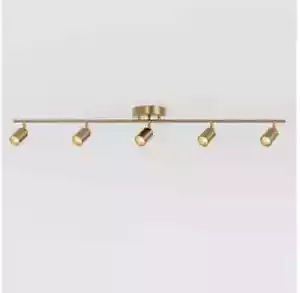 Vidalite Shura 5-Light Brushed Brass Integrated LED Track Light - Picture 1 of 6