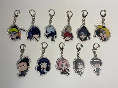 Naruto Shippuden Sasuke Itachi Kakashi Gaara Shikamaru Neji Anime Manga Keychain - Image 1 of 4