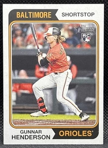 🔥🔥 2023 Topps Heritage GUNNER HENDERSON Bateo RC #64 Orioles Cantidad🔥🔥 - Imagen 1 de 2
