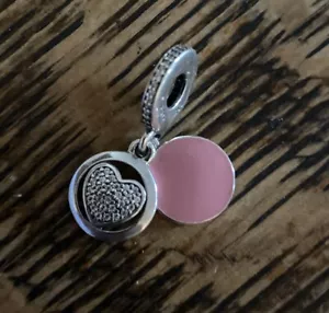 Pandora Devoted Heart Dangle Charm 925 ALE. - Picture 1 of 4