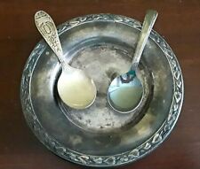 2 PIECE VINTAGE SET: BABY SPOON &  PLATE (READ LISTING PLEASE)
