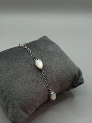 Classic Pearl Bracelet 925 Sterling Silver Genuine Freshwater Pearls Jewelry - Image 1 of 4