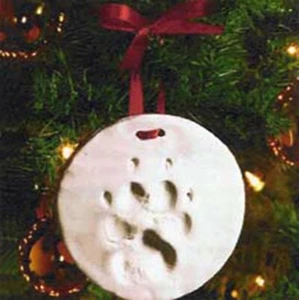 Pawprint Ornament Kit - remember a beloved pet - no mixing, no baking! - Picture 1 of 3