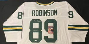 Dave Robinson Green Bay Packers HOF 2013 Signed Auto Pro Style Green Jersey JSA - Picture 1 of 4