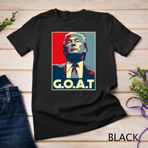 Trump GOAT Dedo Medio Elección 2024 Republicano Póster Camiseta Unisex Camiseta - Imagen 1 de 15