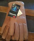 New 3M Genuine Tan Leather Thinsulate Women's Gloves Size Medium M NEW 