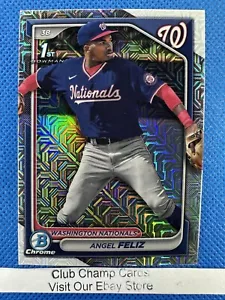 2024 #BCP-198 Angel Feliz Bowman Chrome Prospect 1st Mega Mojo Nationals - Imagen 1 de 2