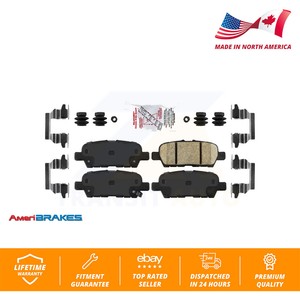 AmeriBRAKES Rear Integrally Molded Disc Brake Pads For Nissan Altima Rogue Q50