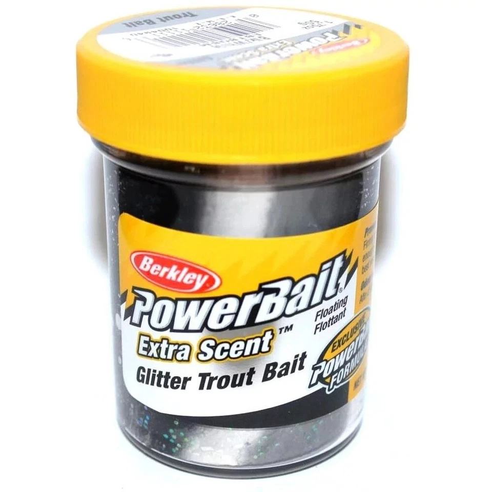 Berkley Power Bait Schwarz/weiß Glitter Forellen-teig