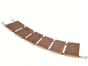 Hängebrücke für Katzen 16cm Outdoor Karabinerhaken Kletterwand Catwalk Douglasie - Bild 1 von 4