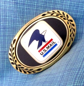 US Mail Belt Buckle Eagle Emblem Postal Service Solid Brass NOS Vtg 80s  .NOX486 - Picture 1 of 9
