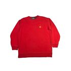 Vintage LAUREN Ralph Lauren S Red Sweatshirt Embroidered Crest *Flaw