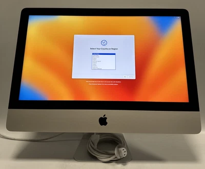 iMac 21.5" 2017 Intel i7-7700 3.60GHz  8GB DDR4 RAM 256GB SSD Ventura - Image 1 of 4