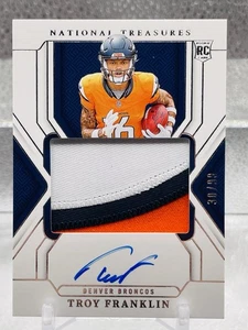 TROY FRANKLIN - 2024 Panini National Treasures TRUE RPA # 30/99 - BRONCOS - Picture 1 of 2