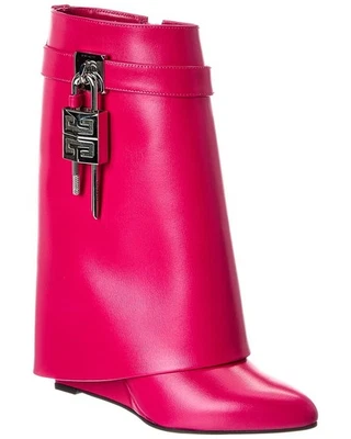 Givenchy Shark Lock Leather Boot Women's Pink 37 - Image 1 of 4