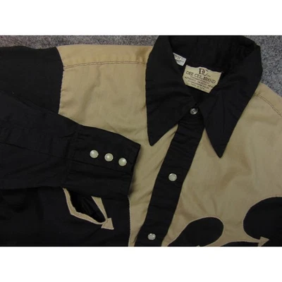 Camisa marca Dee Cee para hombre 14,5x34 negra tostada perla manga larga oeste de EE. UU. Foto 1 de 4