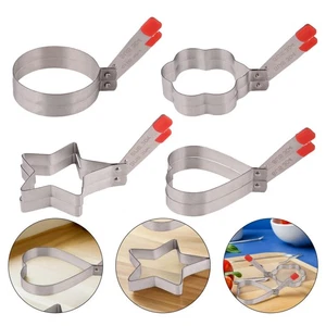  Molde para panqueques de huevo frito de 8 piezas moldes para hornear de acero inoxidable de múltiples formas creativos - Imagen 1 de 16
