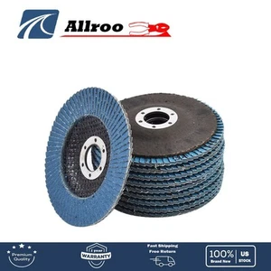 4.5''x7/8'' 80 Grit T29 Premium Zirconia Flap Disc Sanding Grinding 10 Pack - Picture 1 of 6