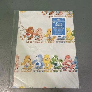 CARE BEARS Roller Skating Vintage American Greetings Gift Wrap NEW 1 Giant Sheet - Picture 1 of 5