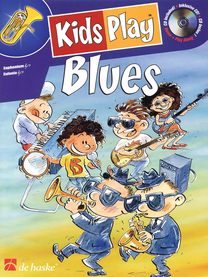 Kids Play Blues for Euphonium Beginner Sheet Music De Haske Play-Along Book CD - Image 1 of 1