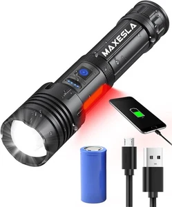 Super Bright LED XHP70 Torch with COB Side Light, 3+4 Mode Adjustable Focus, 300 - Picture 1 of 14
