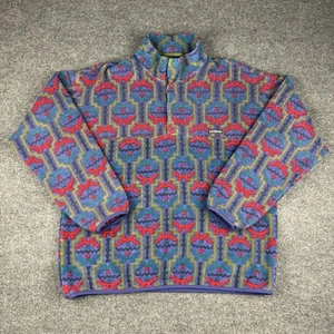 Vintage Patagonia Synchilla Snap-T Mens XL Tehuelche Blueberry Geometric 1994 - Picture 1 of 9