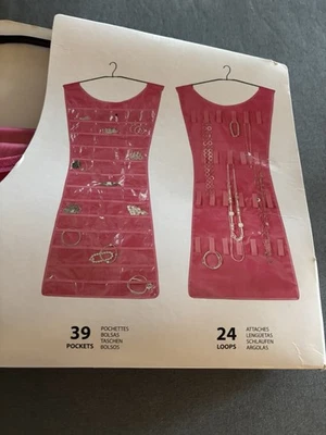 Vestido Colgante Organizador Joyería Rosa 39 Bolsillos Nuevo Foto 1 de 4