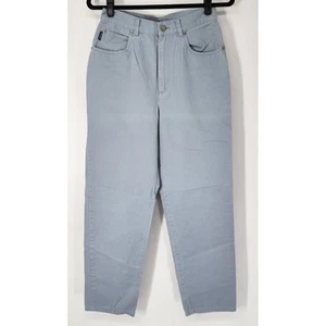 Ralph Lauren Pants Women's Sz 6 Blue Chino High Rise Tapered Mom Jean Cotton VTG - Picture 1 of 13