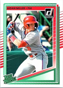 Aidan Miller 2025 Donruss Rated Prospect #141 Philadelphia Phillies - Foto 1 di 2
