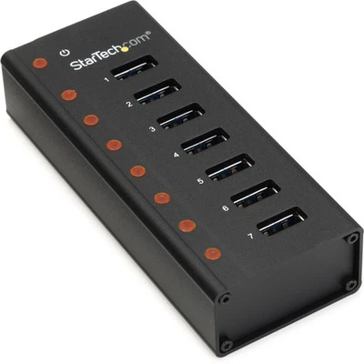 Startech ST7300U3M 7-port USB 3.0 Hub Desktop/Wall-mountable Metal Chassis - Image 1 of 4