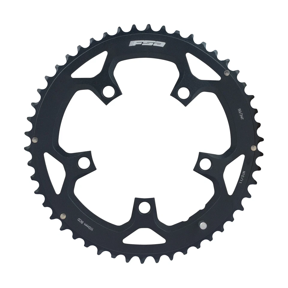 FSA Pro Road N10/11 110BCD Chainring - Black, 110 x 50t - Image 1 of 1