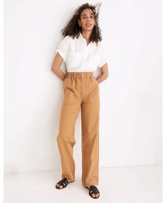Madewell Cotton Ripstop Cargo Pants Size M Toffee Tan Brown High Rise Utility - Image 1 of 4
