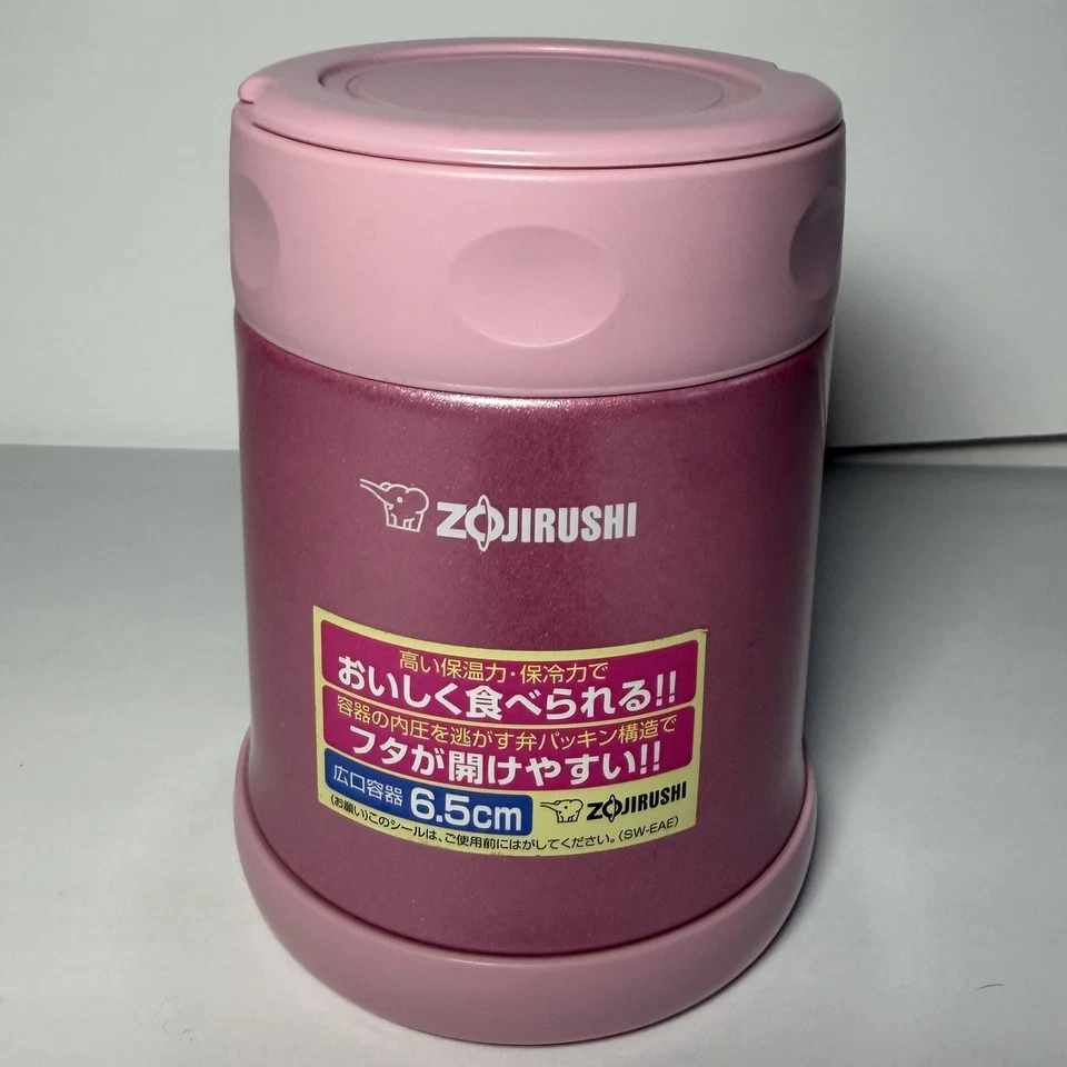 Termo de comida caliente de acero inoxidable Zojirushi para niños contenedor de 12 oz rosa brillante nuevo Foto 1 de 4