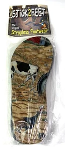 Stick2feet Original Calzado Sin Tirantes Zapatos Para Hombres Grandes 11/12 Granja Vacas Nuevo en Paquete - Imagen 1 de 7