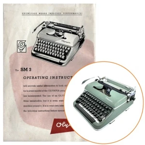 Olympia SM3 Typewriter Instruction Manual User Repro Antique Vtg Guide Direction - Picture 1 of 2
