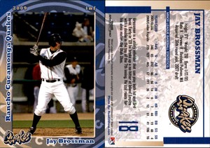 Jay Brossman 2009 Grandstand Rancho Cucamonga Quakes #NNO Card