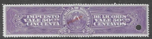 Honduras 1932, 50c revenue or fiscal with SPECIMEN, American Bank Note Co. NH - Picture 1 of 1