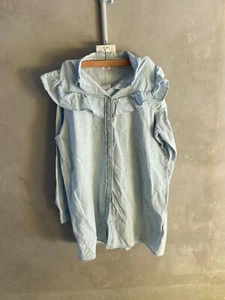 cotton on jade long sleeve ruffle shirt dress sz L bnwt free post (j56) - Picture 1 of 4