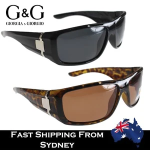 Mens Womens Polarised Sunglasses Black Tortoise Driving Fishing Wrap Around - Picture 1 of 15