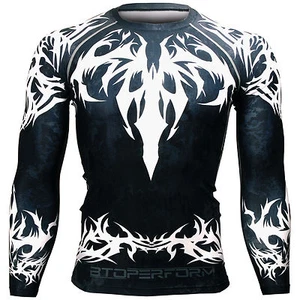 [FX-123] BTOPERFORM Compression Shirt Skin Tight Base layer Rash guard MMA Gym - Picture 1 of 6