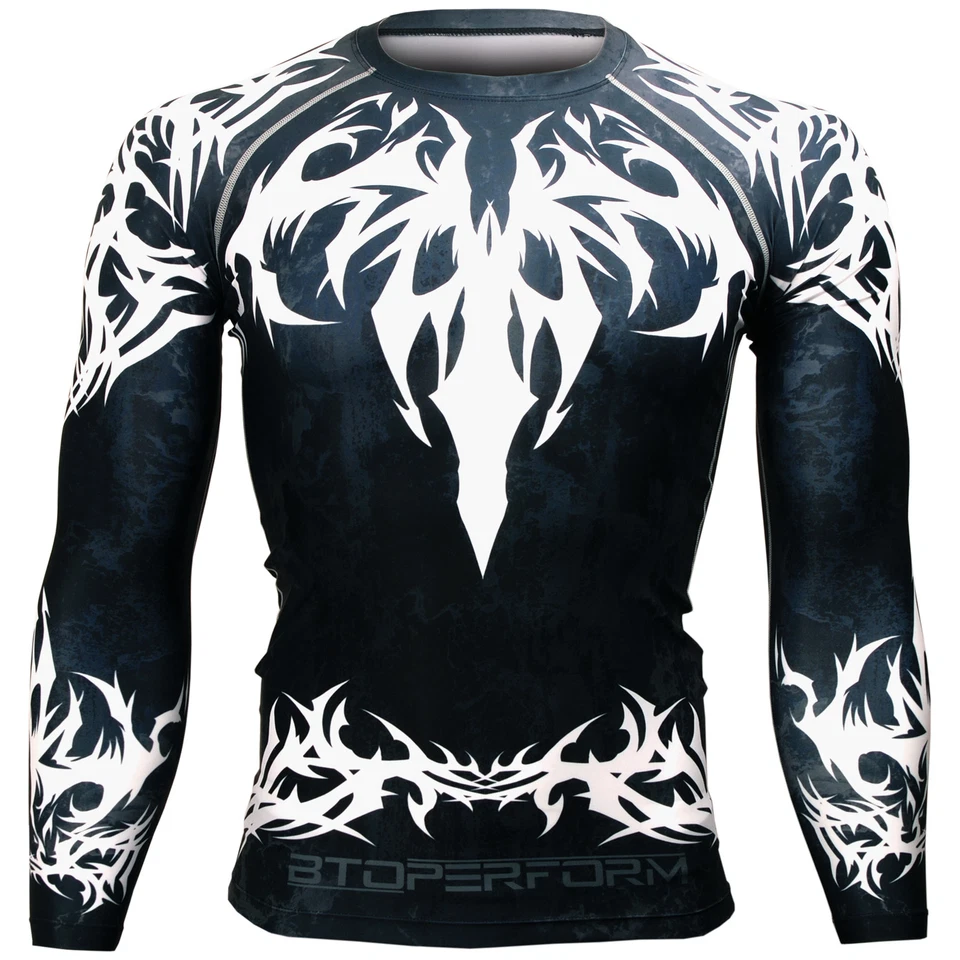 [FX-123] BTOPERFORM Compression Shirt Skin Tight Base layer Rash guard MMA Gym - Image 1 of 4
